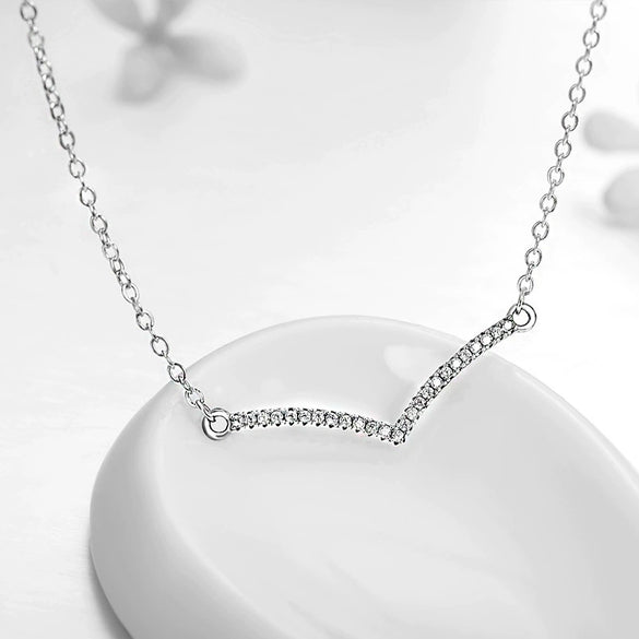 Wholesale Women's Geometric S925 Sterling Silver Microinlay Simulated Diamond Pendant Necklace