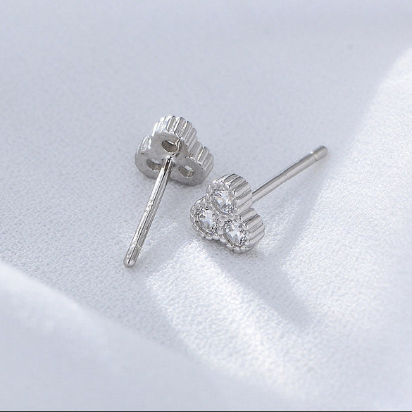 Wholesale Women's Geometric S925 Sterling Silver Micropaved Zircon Earrings