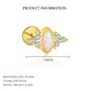 Wholesale Women's Geometric S925 Sterling Silver Opal Earrings With Flash Diamond And Zirconia
