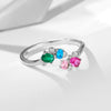 Wholesale Women's Geometric S925 Sterling Silver Ring Set With Diamonds
