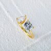 Wholesale Women's Geometric S925 Sterling Silver Ring With Electroplating
