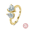 Wholesale Women's Geometric S925 Sterling Silver Ring With Electroplating