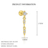 Wholesale Women's Geometric S925 Sterling Silver Tassel Zircon Earrings