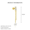 Wholesale Women's Geometric S925 Sterling Silver Tassel Zircon Earrings