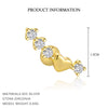 Wholesale Women's Geometric S925 Sterling Silver Tassel Zircon Earrings