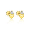 Wholesale Women's Geometric S925 Sterling Silver Tassel Zircon Earrings