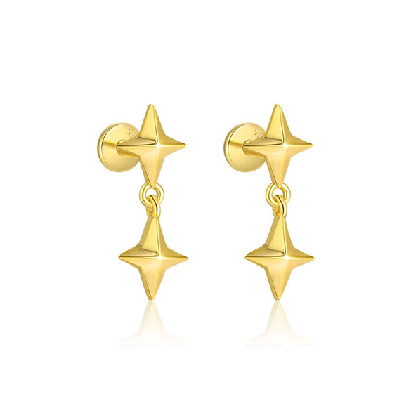 Wholesale Women's Geometric S925 Sterling Silver Tassel Zircon Earrings