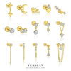 Wholesale Women's Geometric S925 Sterling Silver Tassel Zircon Earrings