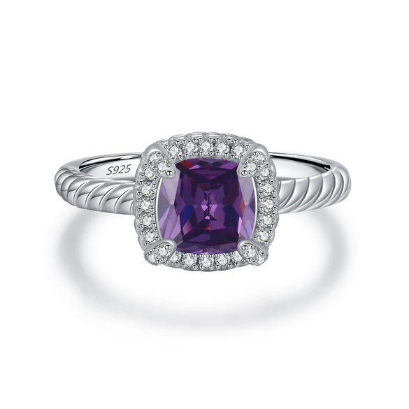 Wholesale Women's Geometric S925 Sterling Silver Turquoise Diamond Ring