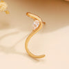 Wholesale Women's Geometric Shaped Copper Electroplated Diamondstudded Sshaped Earrings