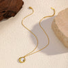 Wholesale Women's Geometric Shell And Stainless Steel Electroplated Pendant Necklace