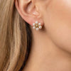Wholesale Women's Geometric Shell Pearl Earrings With Electroplating Stainless Steel Ear Needles And Original Design