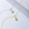 Wholesale Women's Geometric Shell Shaped Sterling Silver Anklet With Full Diamond