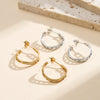 Wholesale Women's Geometric 925 Silver And 304 Stainless Steel Electroplated Earrings With Unique Halfcircle Design
