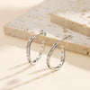 Wholesale Women's Geometric 925 Silver And 304 Stainless Steel Electroplated Earrings With Unique Halfcircle Design