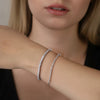 Wholesale Women's Geometric Silver 925 Electroplated Adjustable Moissanite Tennis Chain Bracelet