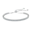 Wholesale Women's Geometric Silver 925 Electroplated Adjustable Moissanite Tennis Chain Bracelet