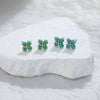 Wholesale Women's Geometric Silver 925 Electroplated Fourleaf Flower Earrings