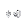Wholesale Women's Geometric Silver 925 Electroplated Moissanite Zircon Small Diamond Stud Earrings