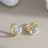 Wholesale Women's Geometric Silver 925 Electroplated Moissanite Zircon Small Diamond Stud Earrings