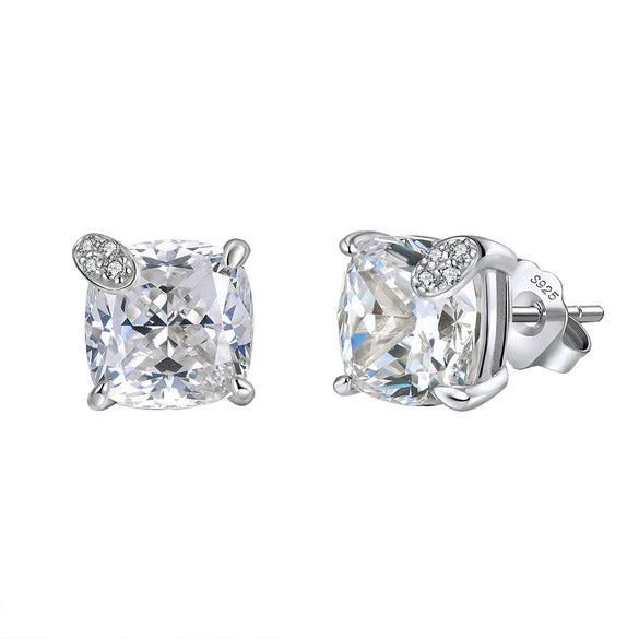 Wholesale Women's Geometric Silver Jewelry Set Electroplated S925 Silver Earrings Necklace And Ring