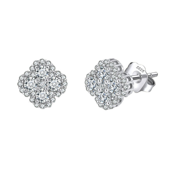 Wholesale Women's Geometric Silver Jewelry Set Electroplated S925 Silver Earrings Necklace And Ring