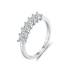 Wholesale Women's Geometric 925 Silver 14K Gold Plated Princesscut Moissanite Ring Jewelry
