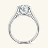 Wholesale Women's Geometric 925 Silver Moissanite Ring With Electroplating Design