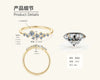 Wholesale Women's Geometric 925 Silver Moissanite Ring With Electroplating Design