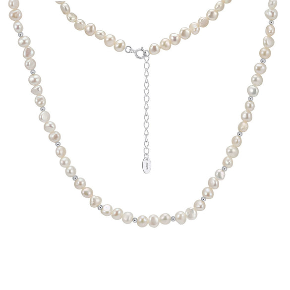 Wholesale Women's Geometric Silver S925 Goldplated Jewelry Set With Wheat Spike And Freshwater Pearl Bracelet Necklace Earrings