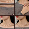 Wholesale Women's Geometric Silver S925 Goldplated Jewelry Set With Wheat Spike And Freshwater Pearl Bracelet Necklace Earrings