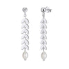 Wholesale Women's Geometric Silver S925 Goldplated Jewelry Set With Wheat Spike And Freshwater Pearl Bracelet Necklace Earrings