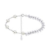 Wholesale Women's Geometric Silver S925 Goldplated Jewelry Set With Wheat Spike And Freshwater Pearl Bracelet Necklace Earrings