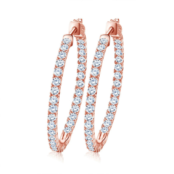 Wholesale Women's Geometric Silver 925 Silver Ear Needle Electroplated Earrings