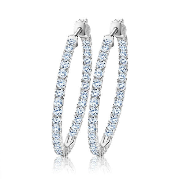 Wholesale Women's Geometric Silver 925 Silver Ear Needle Electroplated Earrings