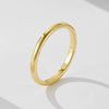 Wholesale Women's Geometric Simple Diamond S925 Sterling Silver Electroplated Stacking Ring Jewelry
