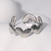 Wholesale Women's Geometric Simple Electroplated Stainless Steel Open Ring Fashion Hand Jewelry