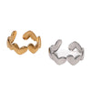 Wholesale Women's Geometric Simple Electroplated Stainless Steel Open Ring Fashion Hand Jewelry