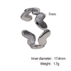 Wholesale Women's Geometric Simple Electroplated Stainless Steel Open Ring Fashion Hand Jewelry