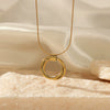 Wholesale Women's Geometric Simple Round Titanium Steel And Stainless Steel Electroplated Clavicle Necklace