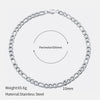 Wholesale Women's Geometric Simple Stainless Steel Electroplated Cuban Chain Necklace