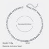 Wholesale Women's Geometric Simple Stainless Steel Electroplated Cuban Chain Necklace