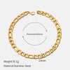 Wholesale Women's Geometric Simple Stainless Steel Electroplated Cuban Chain Necklace
