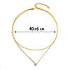 Wholesale Women's Geometric Snake Bone Chain Titanium Steel Electroplated Necklace With Microinlaid Zircon