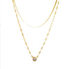 Wholesale Women's Geometric Snake Bone Chain Titanium Steel Electroplated Necklace With Microinlaid Zircon