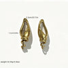 Wholesale Women's Geometric Spiral Hollow Stainless Steel Vacuum Electroplated Earrings