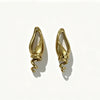 Wholesale Women's Geometric Spiral Hollow Stainless Steel Vacuum Electroplated Earrings