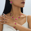 Wholesale Women's Geometric Spiral Pattern Alloy Electroplated Jewelry Set Including Necklace Bracelet And Earrings