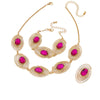 Wholesale Women's Geometric Spiral Pattern Alloy Electroplated Jewelry Set Including Necklace Bracelet And Earrings