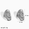 Wholesale Women's Geometric Spiral Stainless Steel And Titanium Steel Stud Earrings With Pvd Furnace Vacuum Real Gold Plating